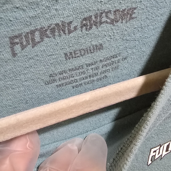 Rare Doverstreet "F***ing Awesome" Skateboard Graphic Blue T-Shirt Size: M - Picture 5 of 5